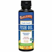 Fresh Catch Fish Oil Liquid, Orange Flavor, 8 oz, Barlean's Organic Oils