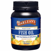 Fresh Catch Fish Oil, Orange Flavor, 100 Softgels, Barlean's Organic Oils