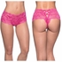 Goodnight Kiss Lace Crotchless Boyshort, Pink, S/M, Oh La La Cheri Lingerie