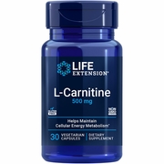 L-Carnitine 500 mg, 30 Vegetarian Capsules, Life Extension