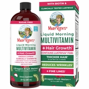 Liquid Morning Multivitamin + Hair Growth, Dragon Fruit Melon, 30 oz (887 ml), MaryRuth's
