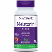 Melatonin 5 mg Fast Dissolve, Stawberry, 90 Tablets, Natrol