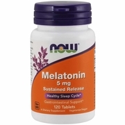 Melatonin 5 mg Sustained Release, 120 Tablets, NOW Foods