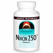 Niacin Vitamin B-3 250 mg, 100 Tablets, Source Naturals