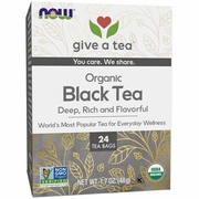 Organic Black Tea, 24 Tea Bags, NOW Foods