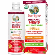 Organic Men's Multivitamin Liposomal, Vanilla Peach, 15.22 oz (450 ml), MaryRuth's