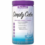 Simply Calm Magnesium Powder, Unflavored, 1 lb, Bluebonnet Nutrition
