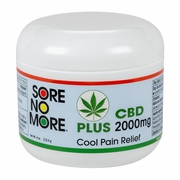 Sore No More PLUS CBD Cool Pain Relief Gel, 4 oz Jar