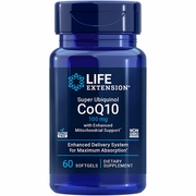 Super Ubiquinol CoQ10 100 mg, with Enhanced Mitochondrial Support, 60 Softgels, Life Extension