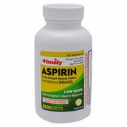 Timely Low Dose Aspirin 81 mg, 1000 Enteric Coated Tablets