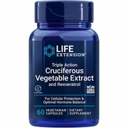 Triple Action Cruciferous Vegetable Extract with Resveratrol, 60 Vegetarian Capsules, Life Extension
