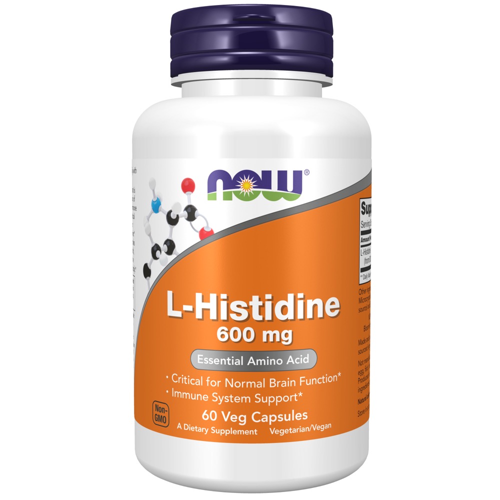 Now Vitamins - Histidine (L) 600 mg 60 Veg Capsules