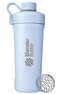 BlenderBottle Radian Shaker Cup Insulated Stainless Steel Water Bottle with Wire Whisk, 26-Ounce Color Artic Blue