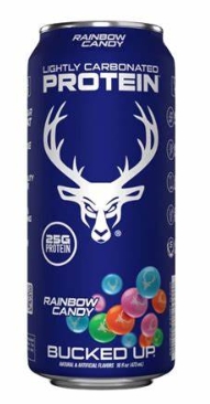 Bucked Up Lightly Carbonated 25g Protein Drinks 12 Pack Rainbow Candy