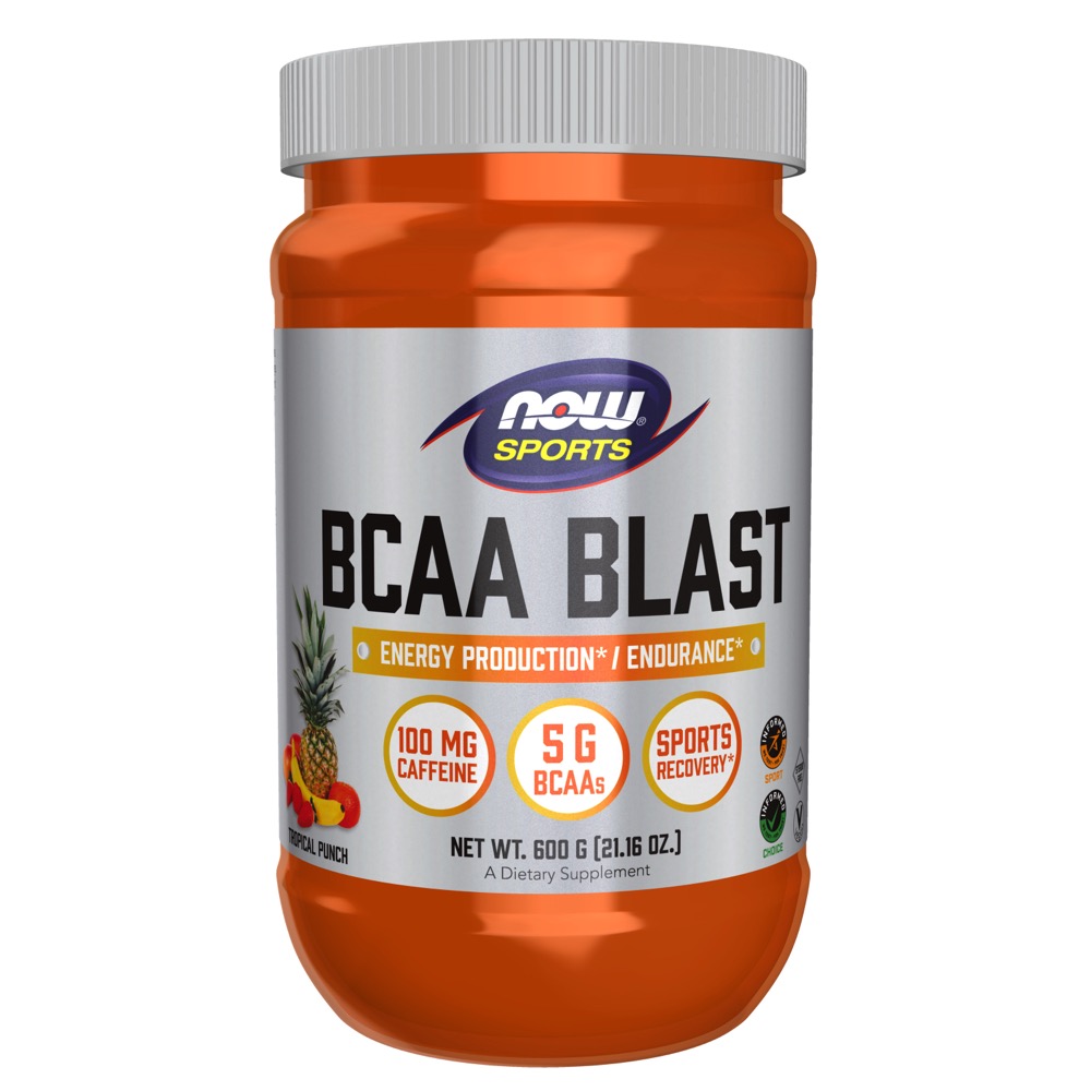 Now Vitamins - BCAA Blast Powder Tropical Punch Flavor 600g