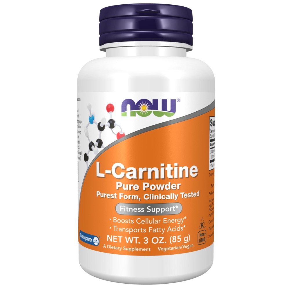 NOW Vitamins - L-Carnitine Powder 3 ozs