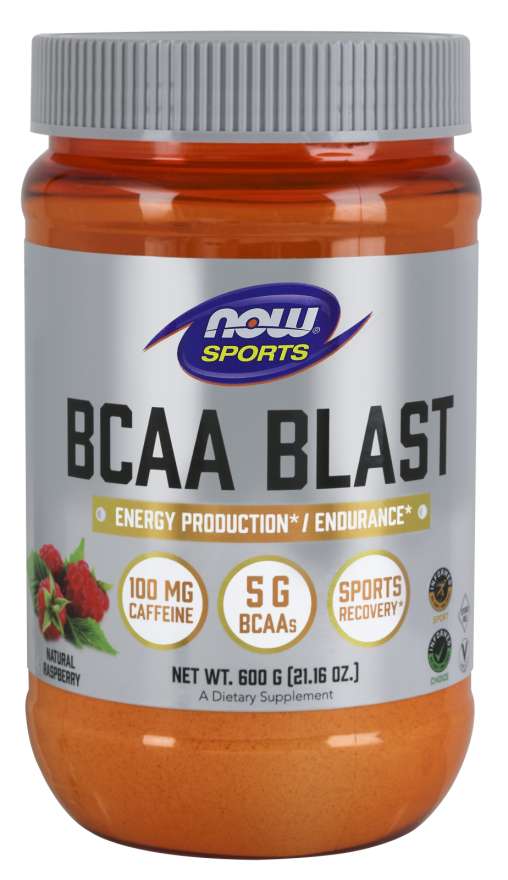Now Vitamins - BCAA Blast Powder, Natural Raspberry Flavor 600g