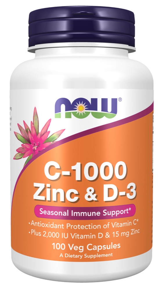 Now Vitamins - C-1000 Zinc + D-3 100 Vcaps