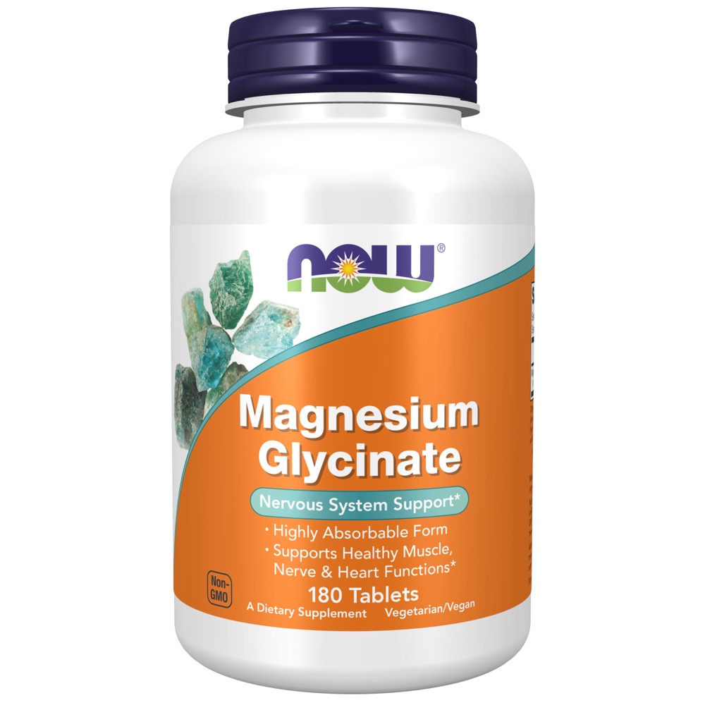 Now Vitamins - Magnesium Glycinate 180 Tablets