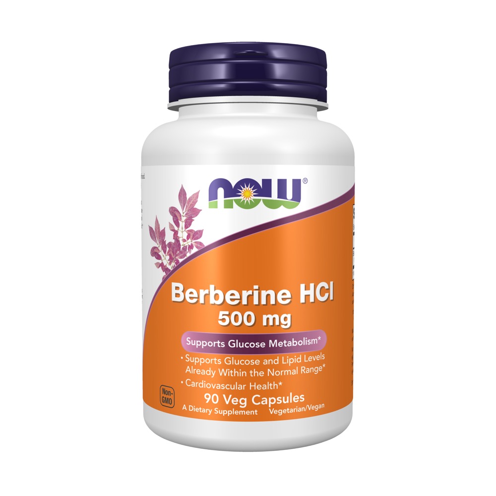 Now Vitamins - Berberine HCl 500mg 90 Vcaps