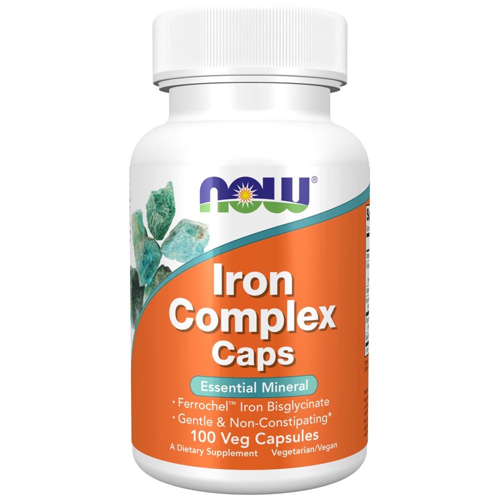 Now Vitamins - Iron Complex Caps 100 Veg Capsules