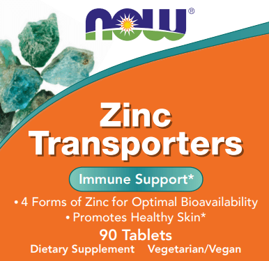 Now Vitamins - Zinc Transporters 22mg 90 Tabs