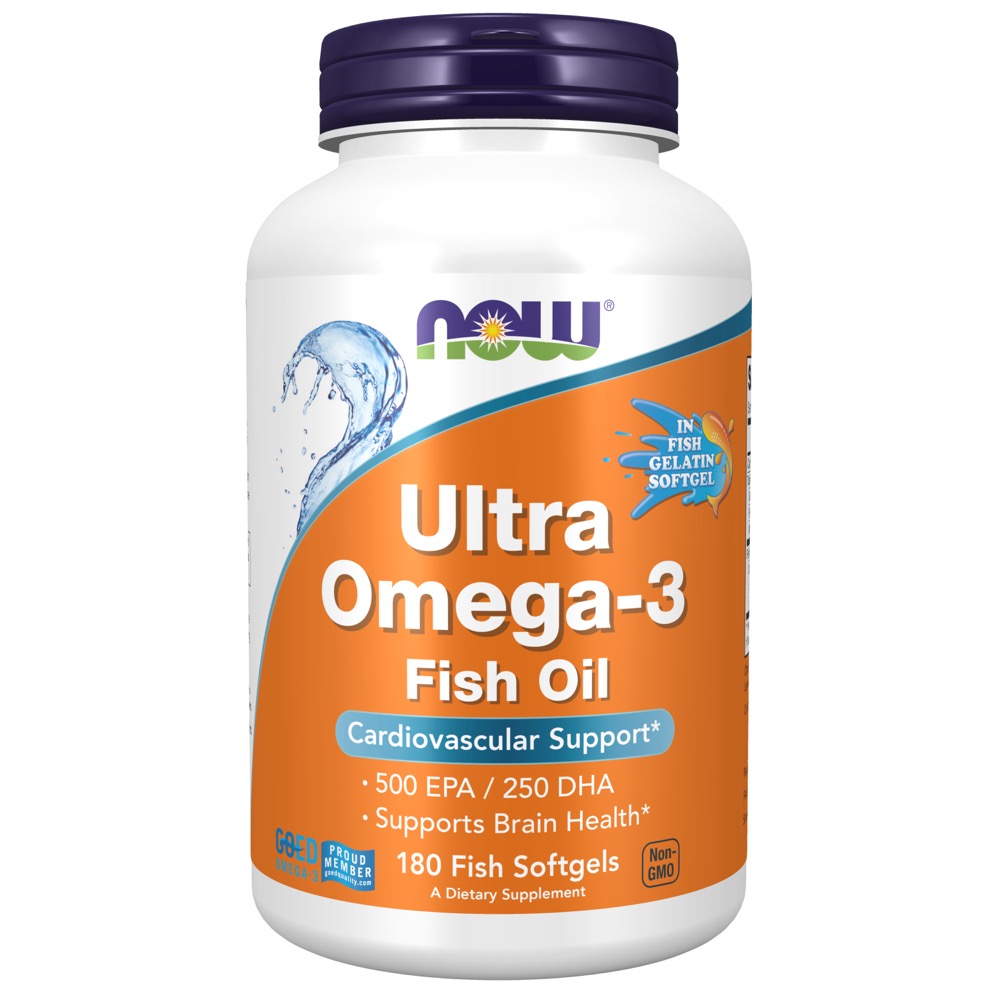 Now Vitamins - Ultra Omega-3 (Fish Gelatin) 180 Fish Softgels