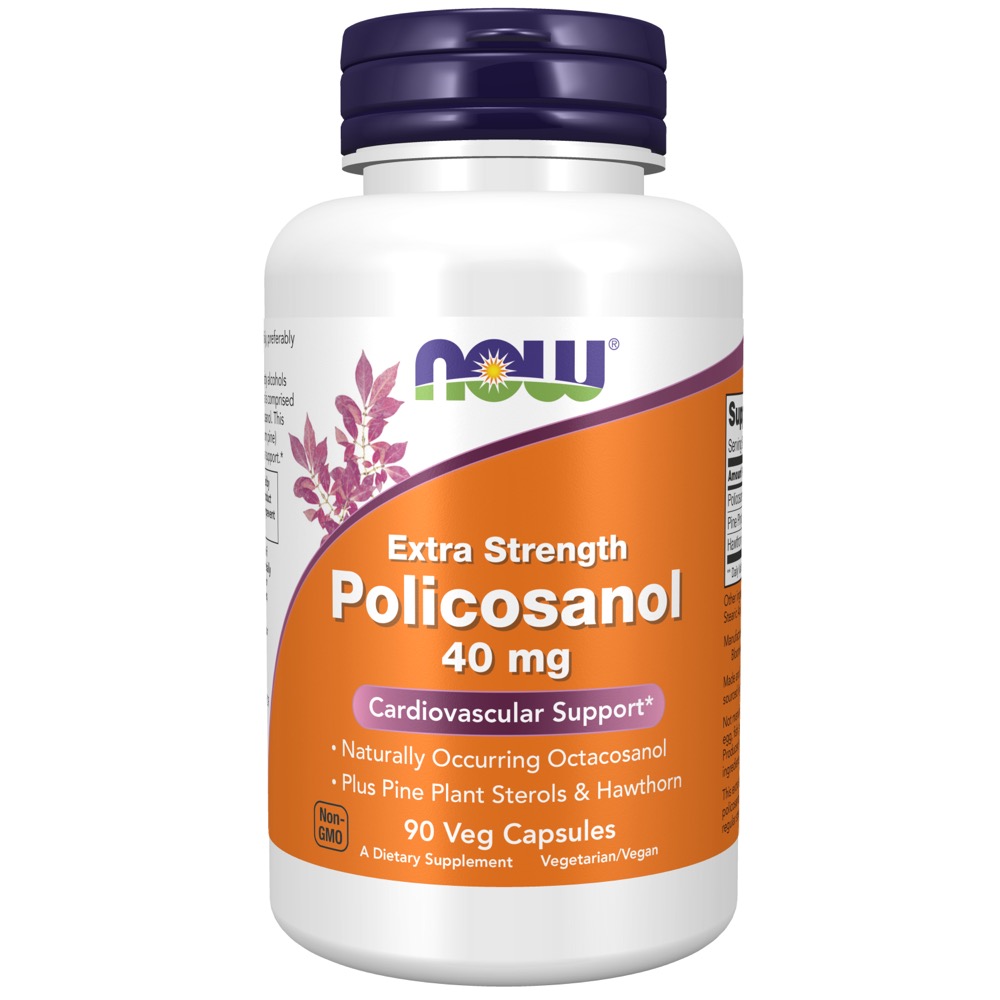 Now Vitamins - Policosanol 40 mg Extra Strength 90 Veg Cap