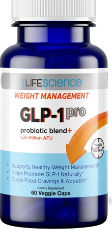 1Lifescience GLP-1 Pro Probiotic Blend+ Weight Management 60 vgc