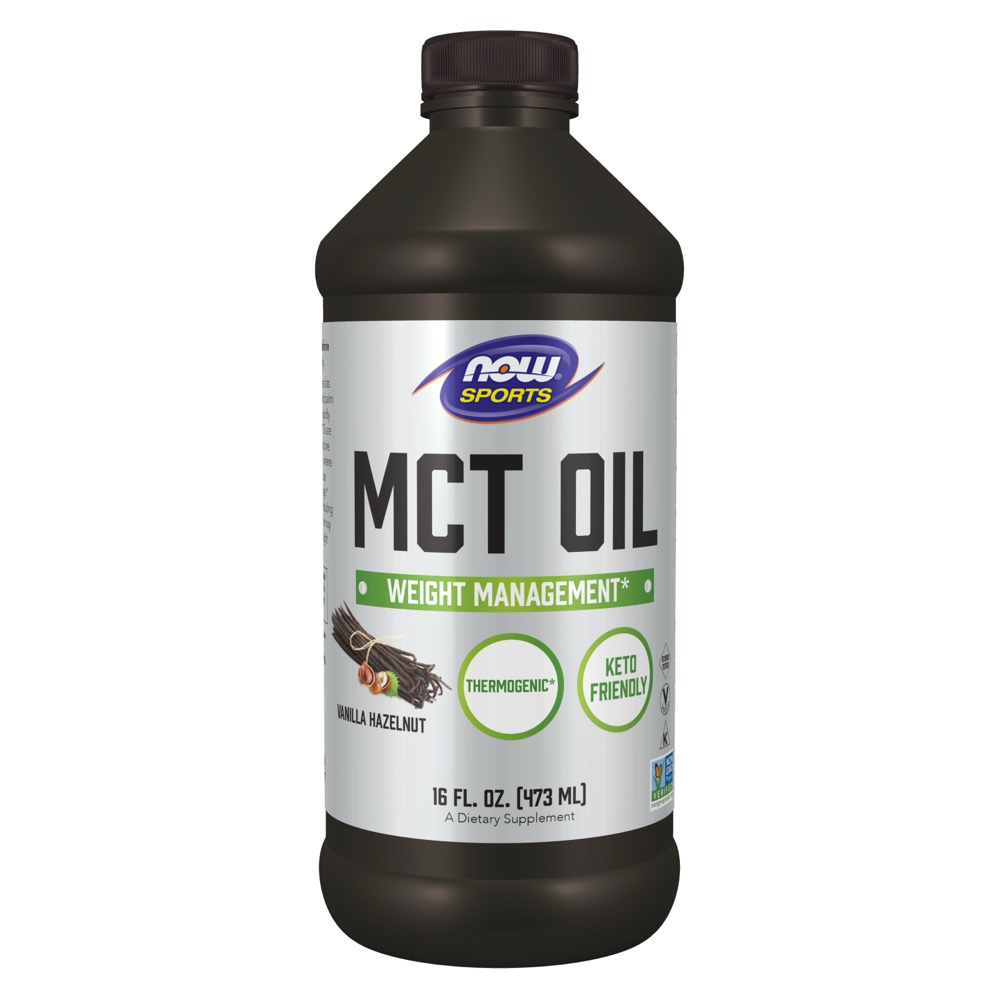 Now Vitamins - MCT Oil Hazelnut Flavor 16 Fl. Oz.
