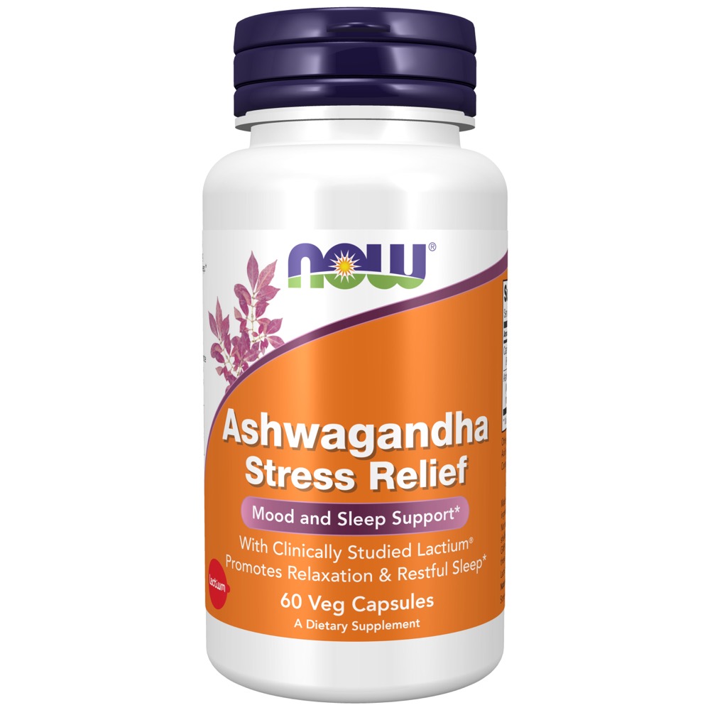 Now Vitamins - Ashwagandha Stress Relief 60 Veg Capsules
