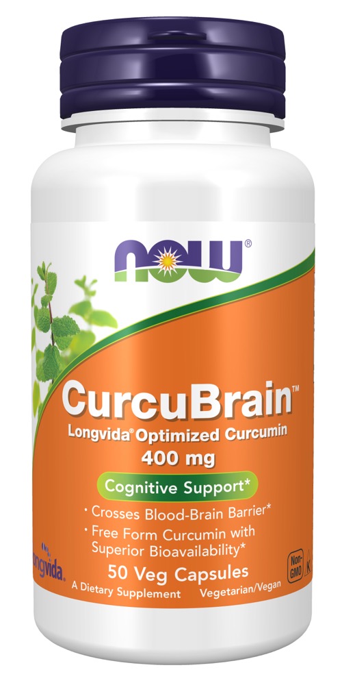 Now Vitamins - CurcuBrain™ 400 mg 50 Veg Capsules