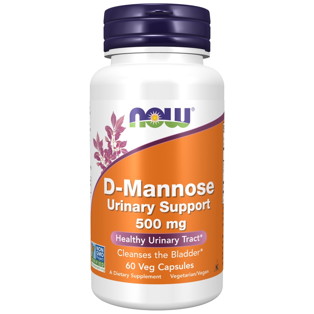 Now Vitamins - Mannose (D) Urinary Support 500 mg 60 Veg Capsules
