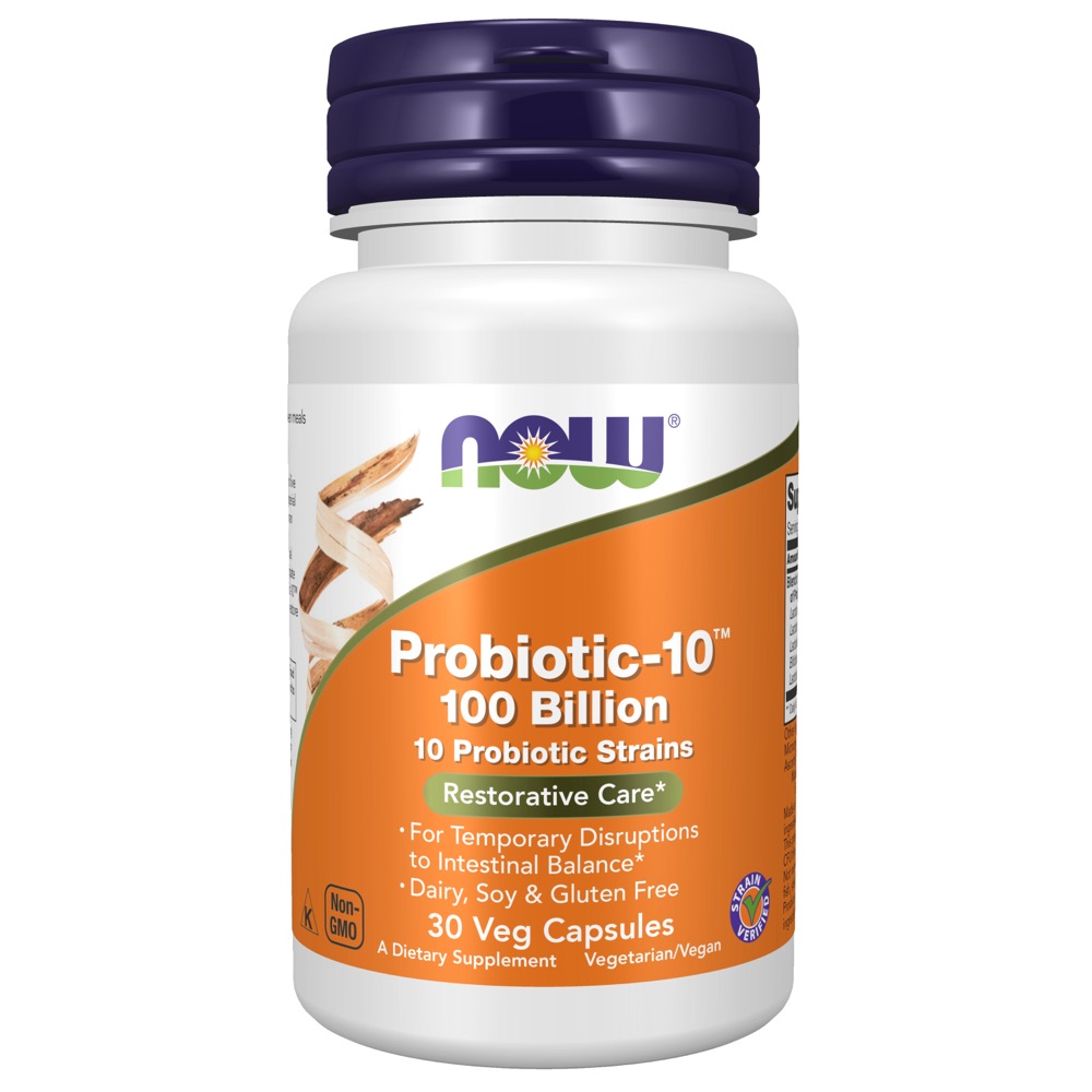 Now Vitamins - Probiotic-10 100 Billion 30 Veg Capsules