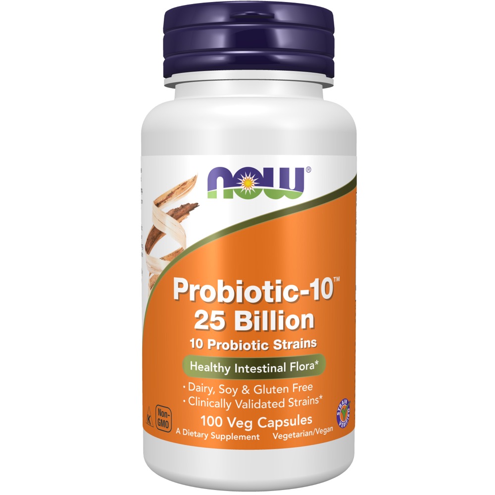 Now Vitamins - Probiotic 10 25 Billion  100 Veg Capsules
