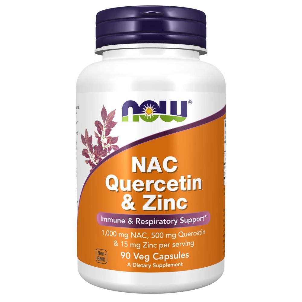 Now Vitamins - NAC Quercetin & Zinc 90 Veg Capsules