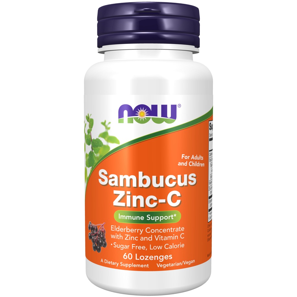 Now Vitamins - Sambucus Zinc-C 60 Lozenges