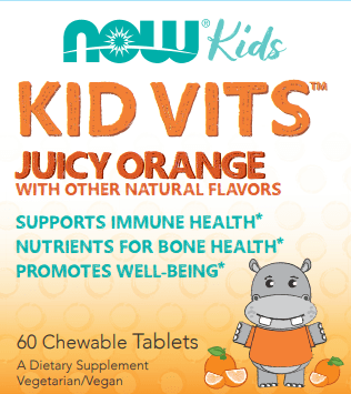 Now Vitamins - Kid Vits Juicy Orange 60 chewable tablets