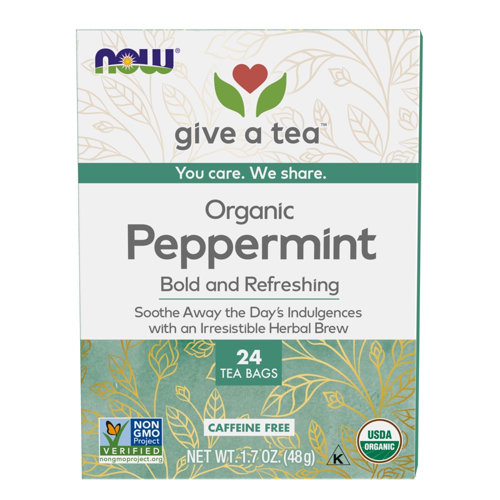 Now Vitamins - Peppermint Tea, Organic 24 Tea Bags