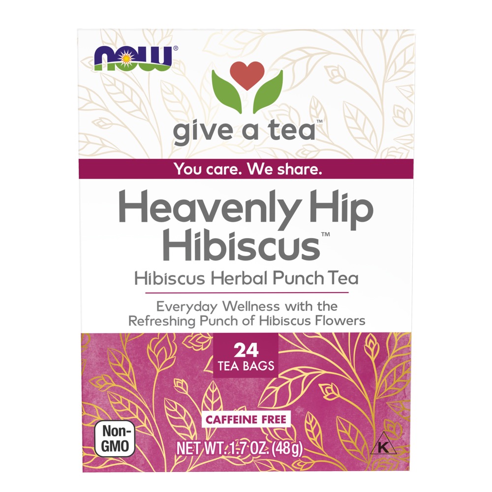 Now Vitamins - Heavenly Hip Hibiscus Tea 24 Bags*BEST BY 03/2025*