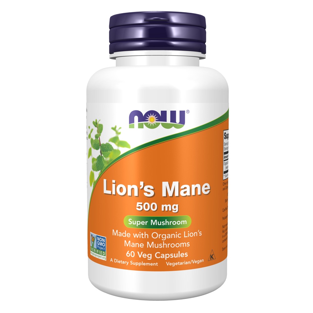 Now Vitamins - Lion's Mane 500 mg 60 Veg Capsules