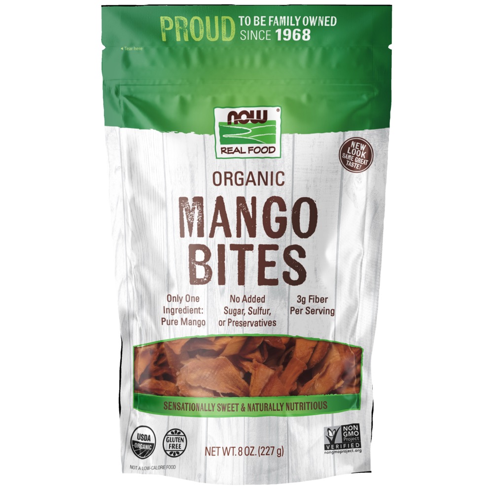 Now Vitamins - Mango Bites, Organic 8oz.