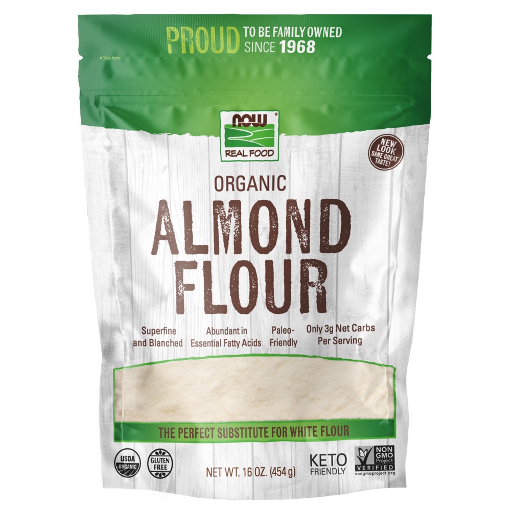 Now Vitamins - Almond Flour, Organic, 16 oz.-OUT OF STOCK
