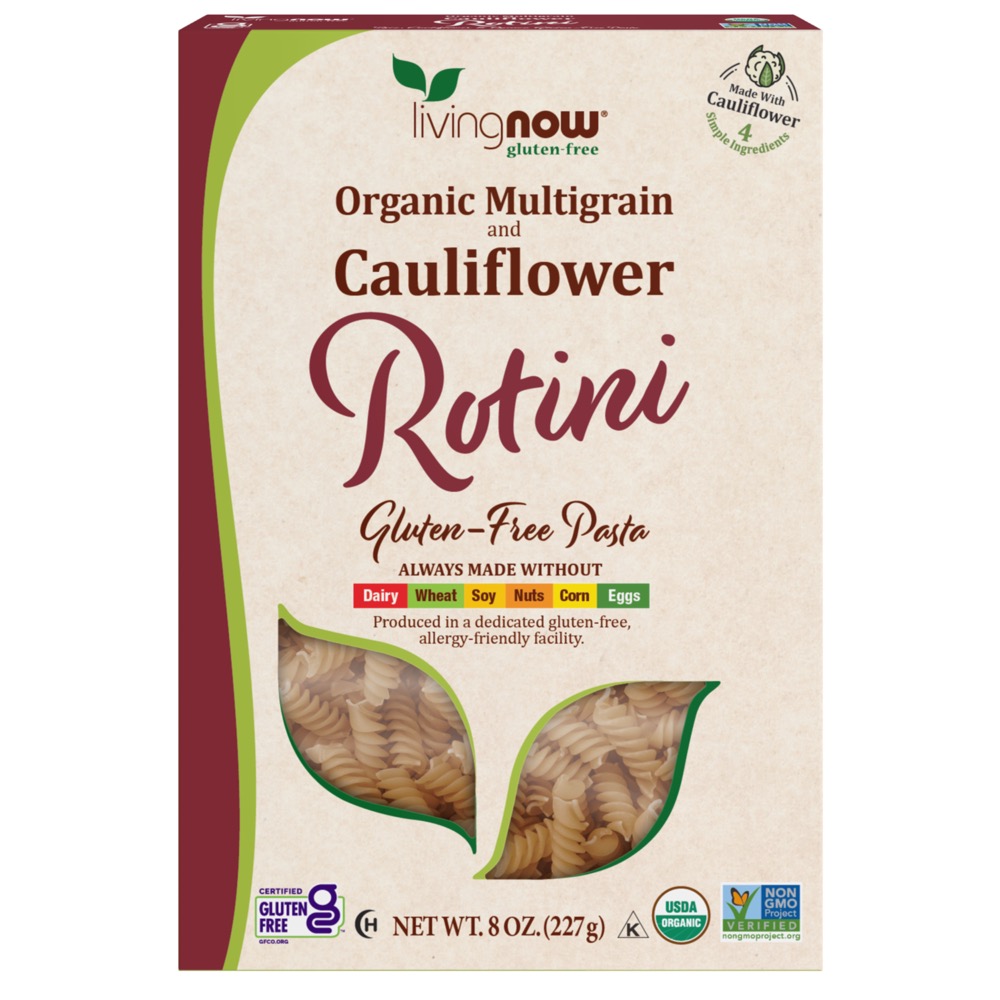 Now Vitamins - Cauliflower and Multigrain Rotini Pasta, Organic 8oz