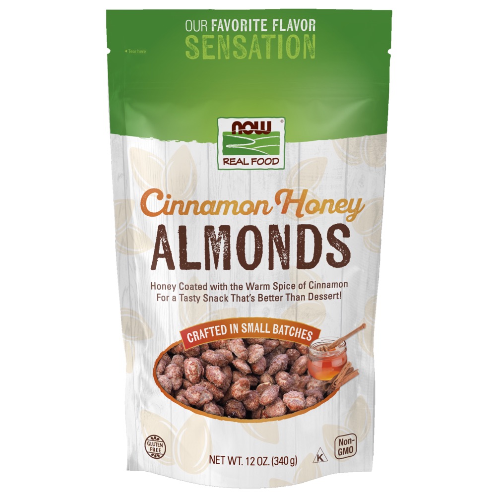 Now Vitamins - Cinnamon Honey Almonds 12 oz.