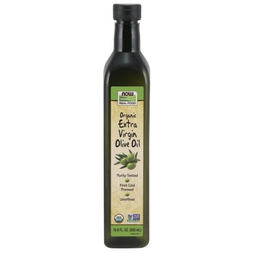 Now Vitamins - Organic Extra Virgin Olive Oil 16.9 fl oz Plastic Bottle