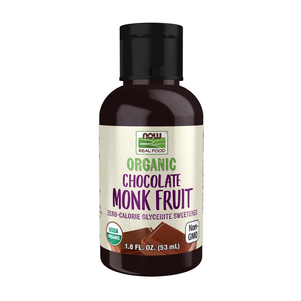 Now Vitamins - Monk Fruit Chocolate Liquid Organic 1.8 fl. oz.