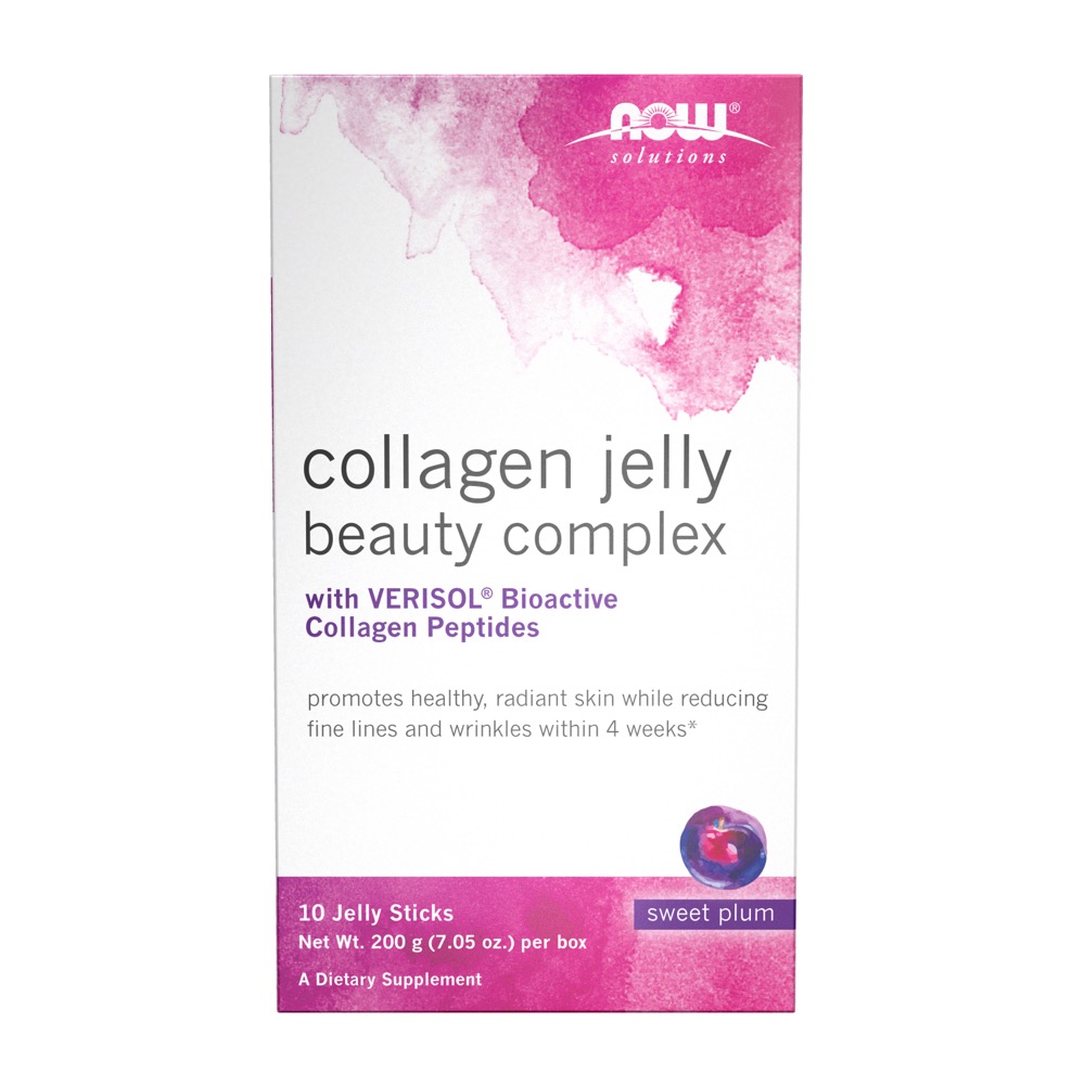 Now Vitamins - Collagen Jelly Beauty Complex, Sweet Plum 10 Jelly Sticks
