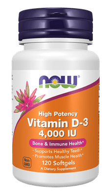 Now Vitamins - D-3 (Vitamin) 4000 IU Softgels - 120 Softgels