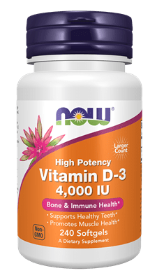 Now Vitamins - D-3 (Vitamin) 4000 IU Softgels - 240 Softgels